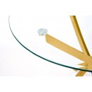 Стол обеденный HALMAR RAYMOND прозрачный/золотой 100